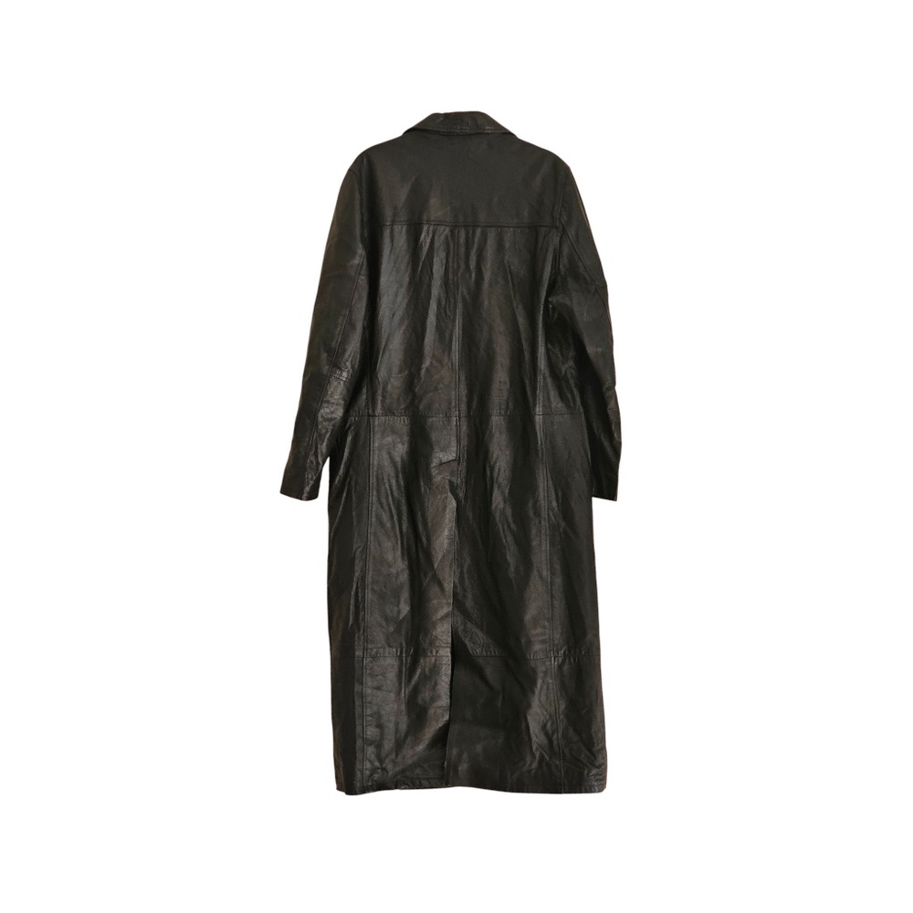 Vera Pelle Vintage Long Black Leather Coat – Men's - Picture 4 of 8